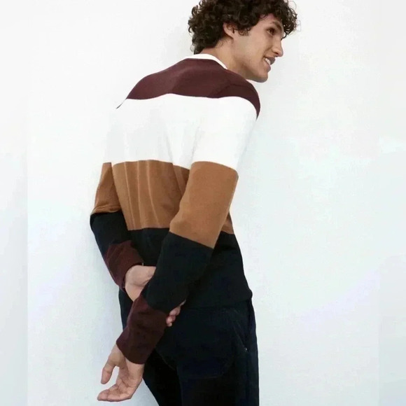 [XL]Club Monaco Wool Color Block Stripes  Crew Neck Sweater-NWOT - Picture 3 of 9